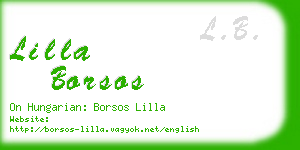 lilla borsos business card